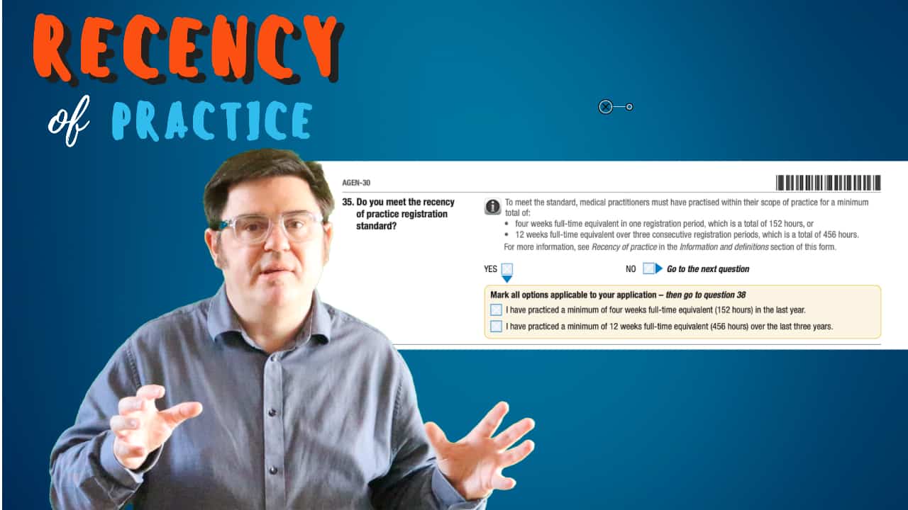 Recency of practice for doctors video